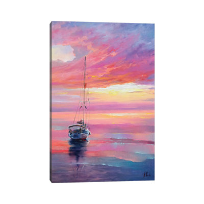 «Colorful Seascape» par Bozhena Fuchs, reproduction d'art sur toile tendue