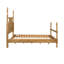 Lit luxueux avec structure et finition en bois de couleur naturelle