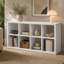Rangement pour 8 cubes avec tablettes ouvertes au dos, bibliothèque de 2 x 4 cubes pour la maison et le bureau (blanc)