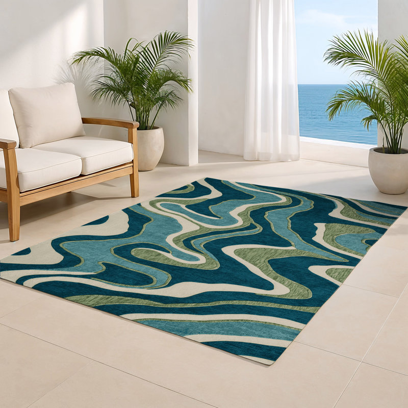 Tapis d'intérieur et d'extérieur vert Nature, Rectangulaire 2 pi x 3 pi