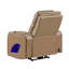 Fauteuil inclinable de style moderne Fortuner en bois et massage inclus - caramel