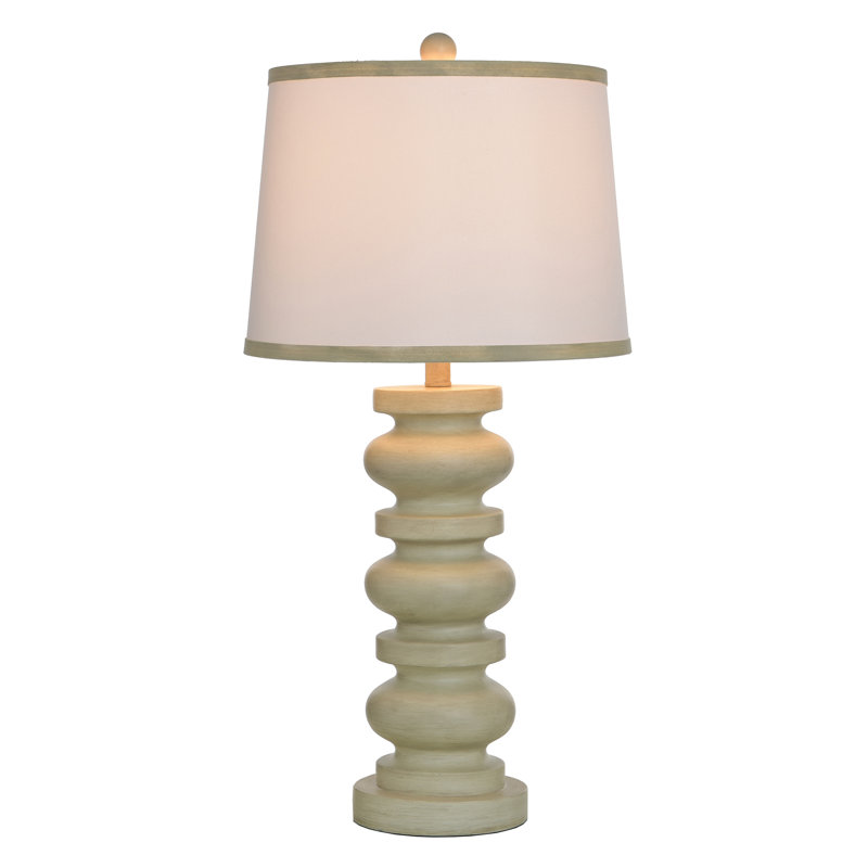 Abbott Table Lamp - White Shade, Pettye Ivory