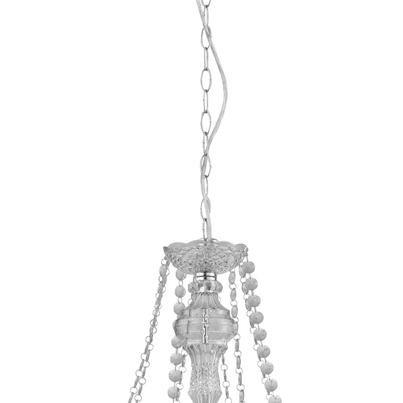 Lustre 8 lumières façon bougie, Transparent