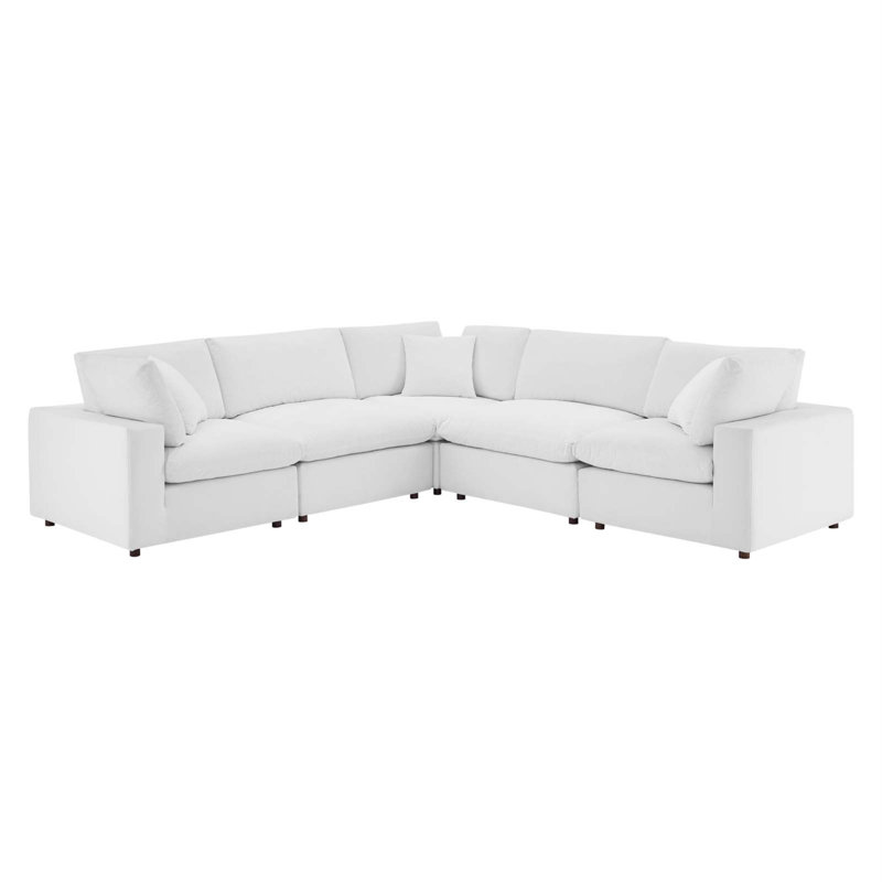 Canapé modulaire 5 pièces Modway Commix, Blanc