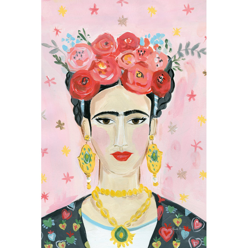 «Cheerful Holiday I» par Farida Zaman - reproduction d'art sur toile tendue, H 18 po x l 12 po, Papier avec cadre noir, Oui