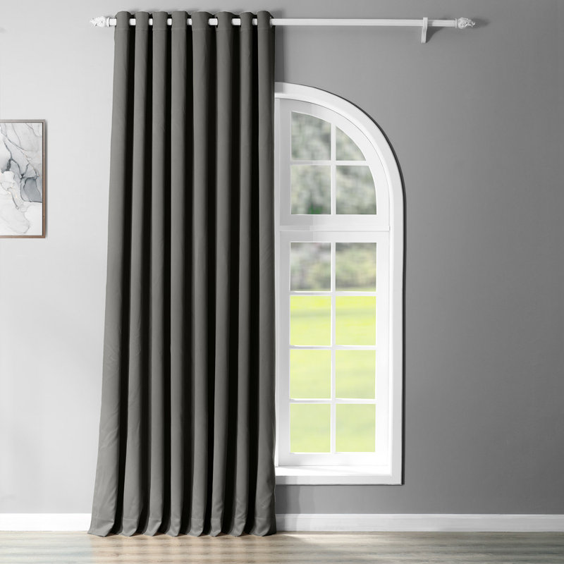 Room Darkening Grommet Single Curtain Panel, Anthracite Gray, 50" W x 108" L