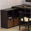 Bureau noir en bois massif en forme de L-102336128-102336131