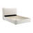 Renne Aperol Beige Chenille Queen Bed, No Tool Required Assembly, Fully Ulpholstered, Curved Headboard