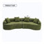 MODÈLE MODÈLE LY-025 COMFAIT: Canapé 4 places vert avec tissu chenille, 30D, éponge pleine dureté 60, 4 coussins pour le salon, canapé-lit modulaire pour la maison