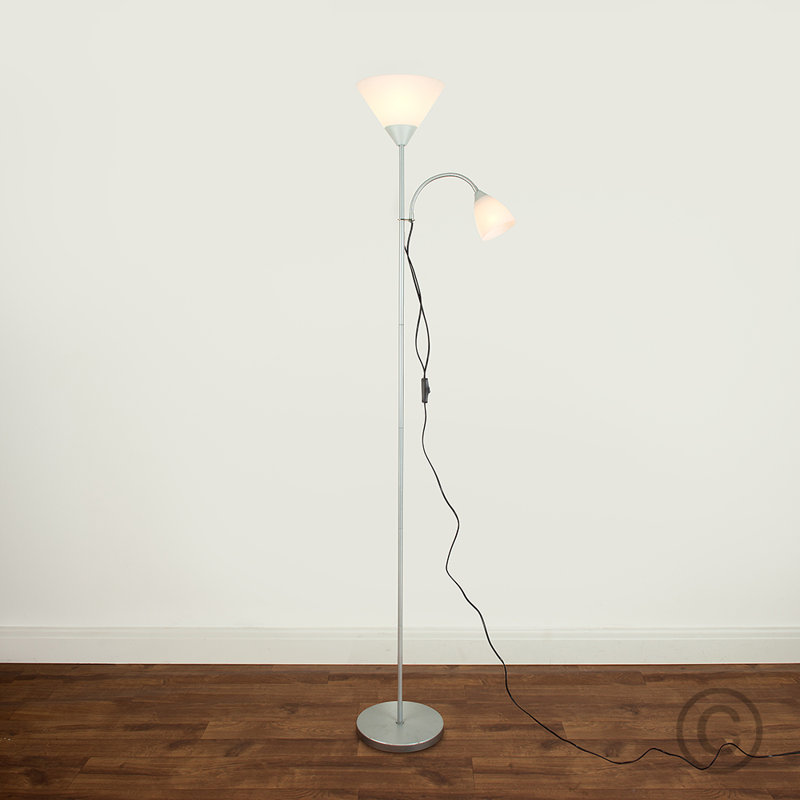 Hatton 180cm Torchiere Floor Lamp, Grey
