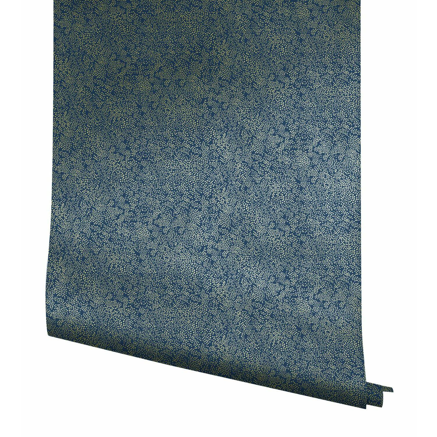 Champagne Dots Wallpaper Roll, Gold/Navy