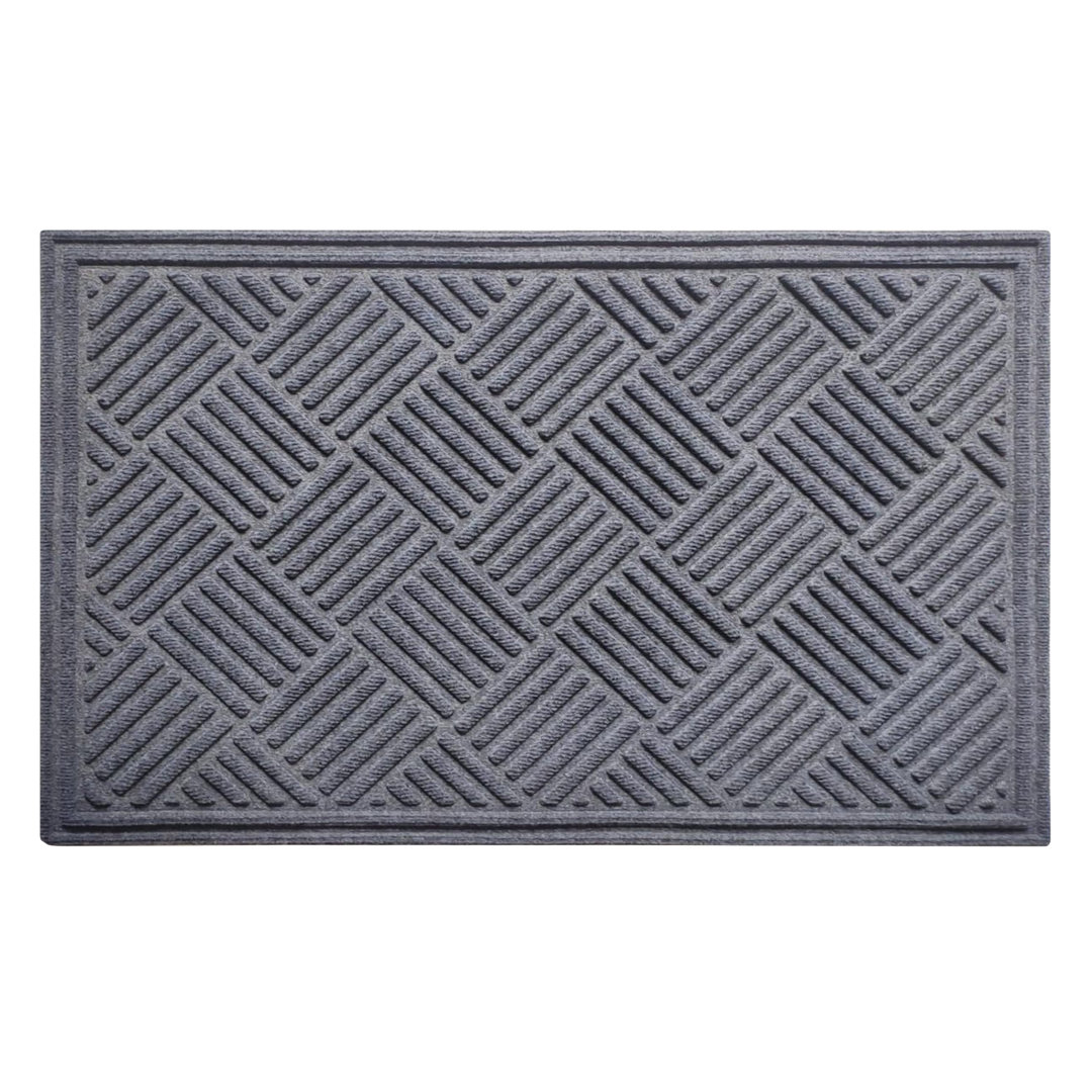 Odafe Indoor/Outdoor Non-Slip Heavy-Duty Polypropylene Doormat with Rubber Backing – Checkered Design Arlmont & Co. 
