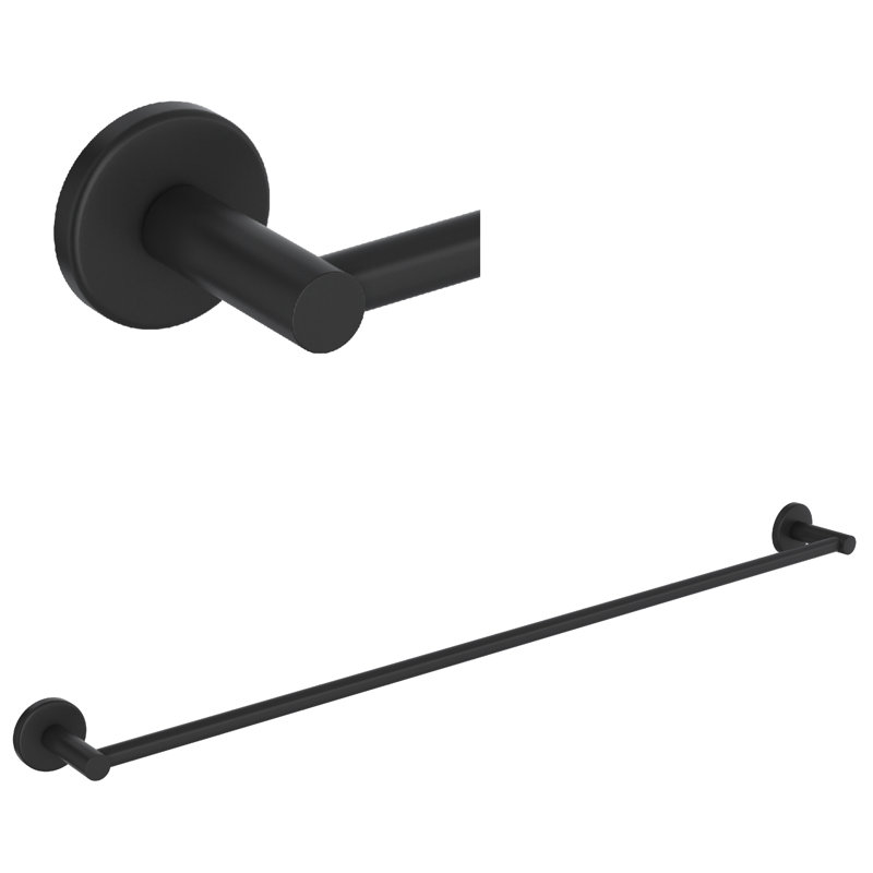 Lombardia® Towel Bar, Matte Black, 2" H x 32" L x 2.75" D