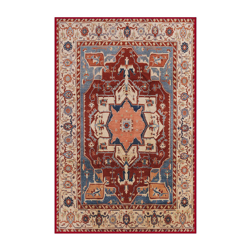 Tapis oriental beige / bleu / rouge, Rectangle 8 pi x 12 pi