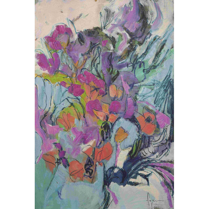 Flourish - peinture sur toile tendue, H 12 po x l 8 po
