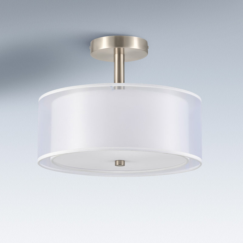 Plafonnier semi-encastré 3 lumières, Blanc