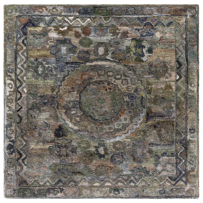 Anatolia 411 Hand Tufted Performance Oriental Rug, Square 6'