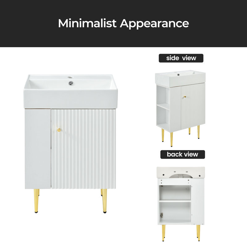 Meuble-lavabo simple 21,6 po avec comptoir