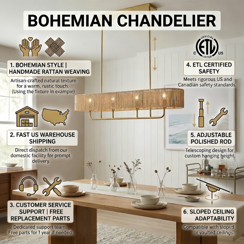 Bayler 4 - Light 42''W Pendant