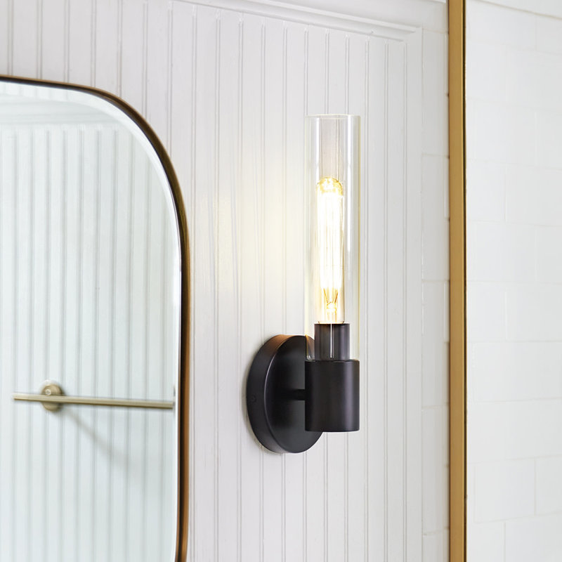 Dimmable Bath Sconce, Lacquered Brass