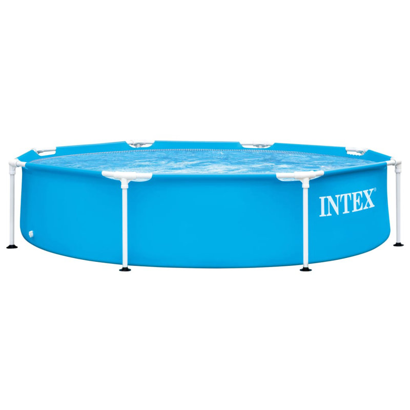 Steel Round Frame Set Pool H x W x L, 51cm H x 244cm W x 244cm D, Blue