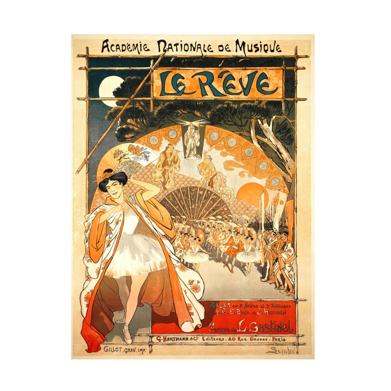 «The Dream», 1891 par Theophile, Alexander Steinlen, H 24 po x l 18 po