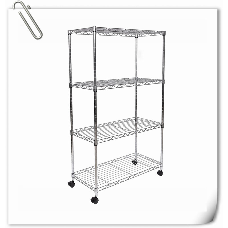Étagère de rangement en métal, Blanc, H 48 po x l 30 po x P 14 po