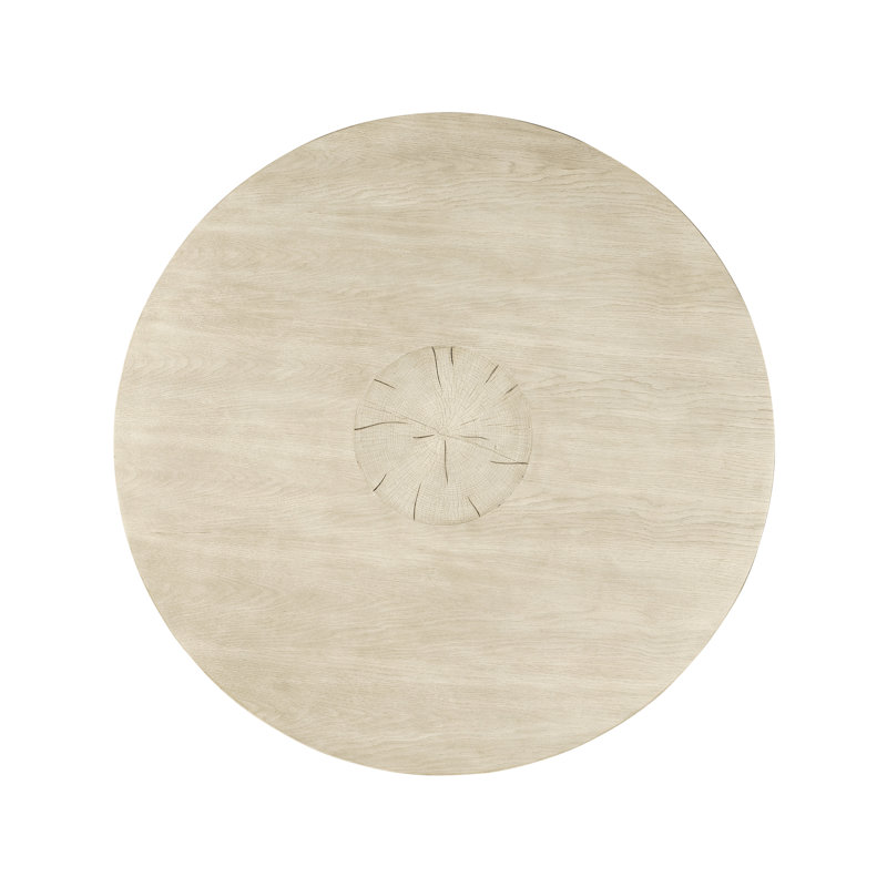 Water Round Solid Oak Dining Table