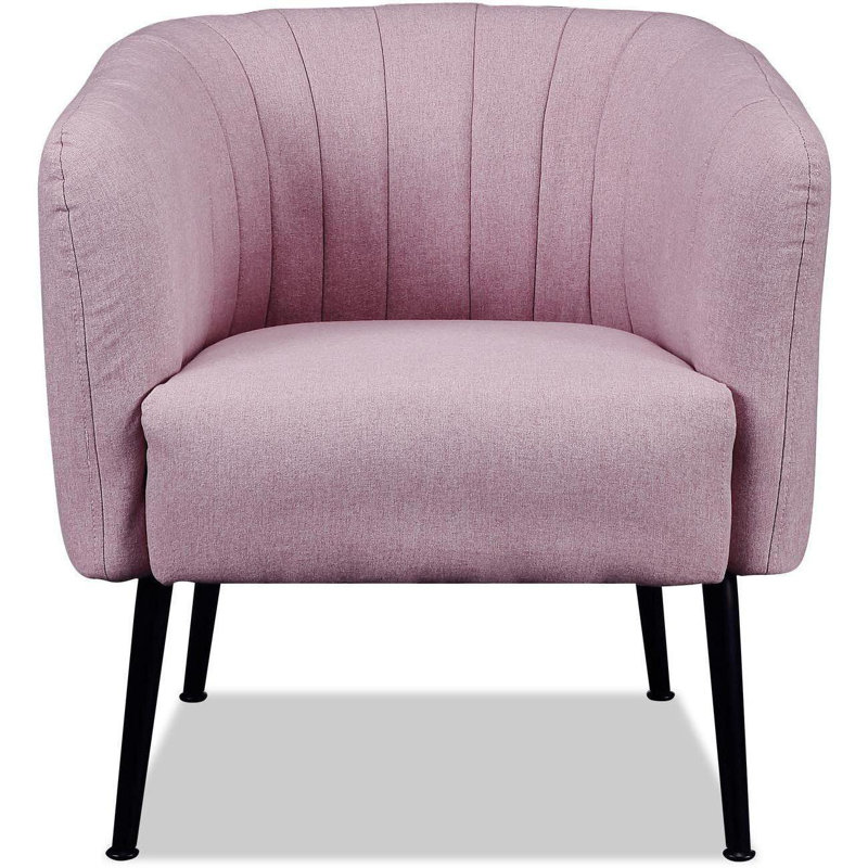 Hillcrest Upholstered Barrel Chair, Pink