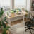 Wooden T-Shaped Metal Frame Electric Height-Adjustable Desk, Can Be Used As A Seat Or Stand, With Memory Preset, Suitable For Home And Office Use.-2133901173-2133901168