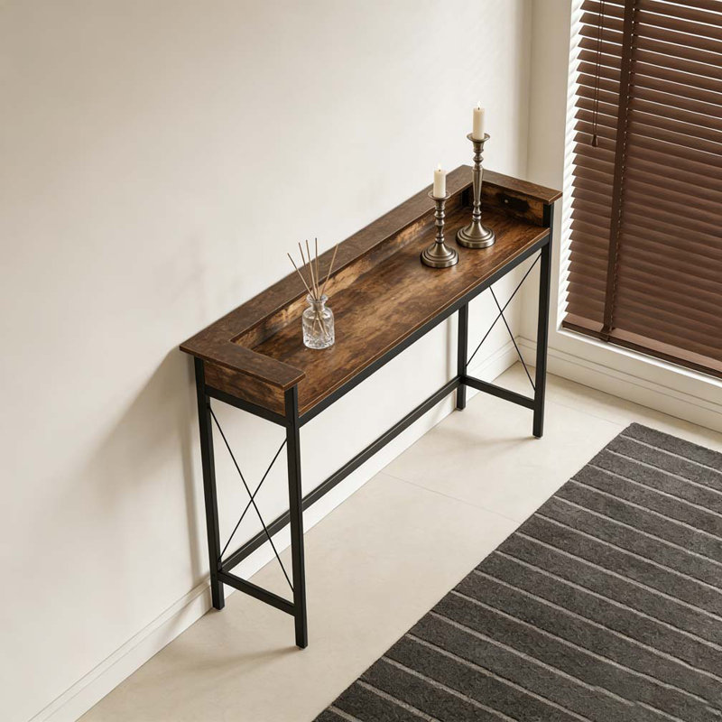 Table de canapé avec prise électrique, console