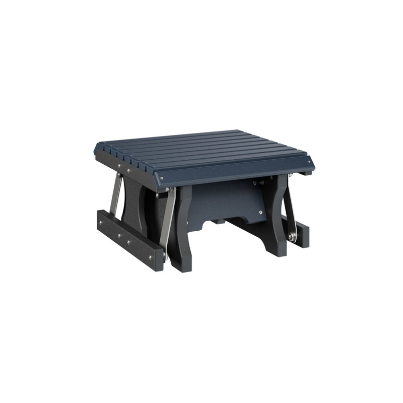 Repose-pieds berlinois berlinois de qualité supérieure, Navy Blue Top/Black Base