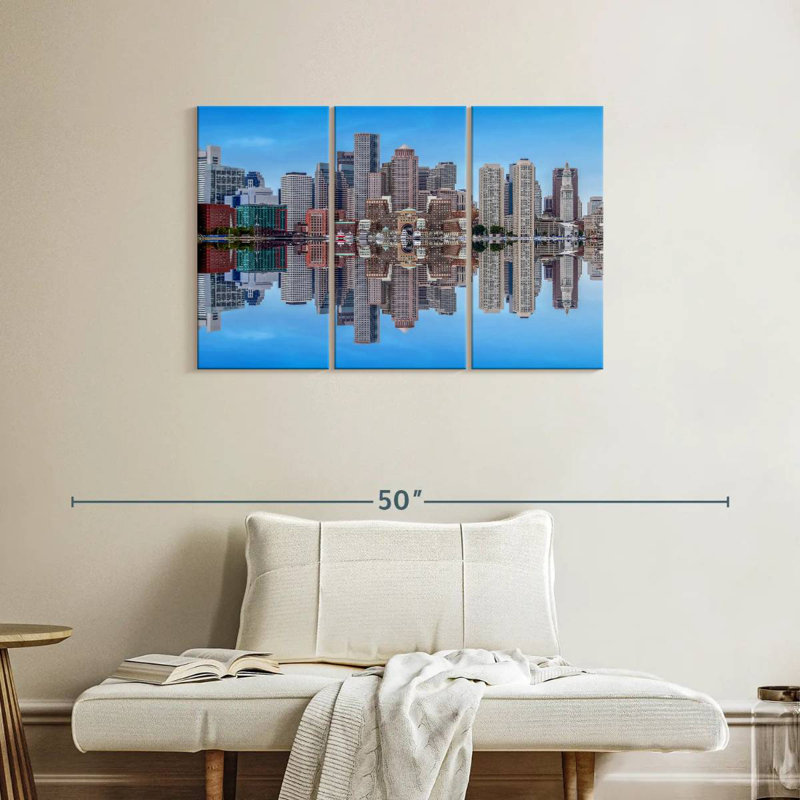 Sireci Boston Skyline Reflection, 24" H x 38" W
