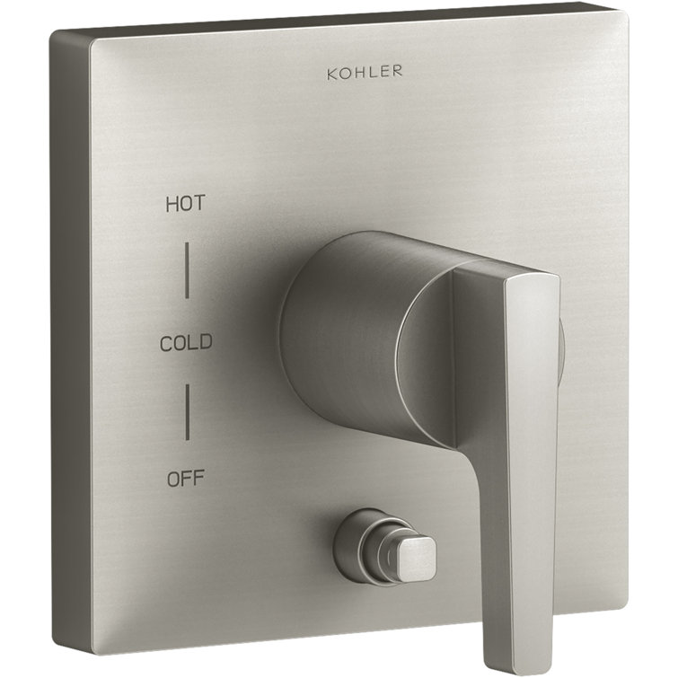 Honesty Valve Trim With Push-Button Diverter And Lever Handle For Rite-Temp(R) Pressure-Balancing Valve, Requires Valve