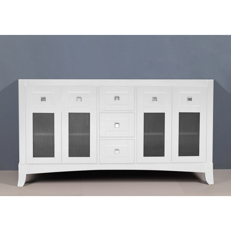 Ensemble de meuble-lavabo double 61 po Peden, Quartz Carrare