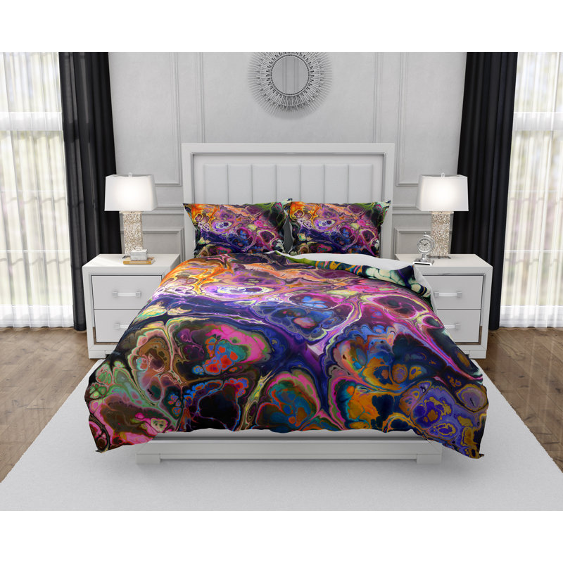 Abstract Duvet Cover, Queen Duvet Cover +  2 Queen Shams