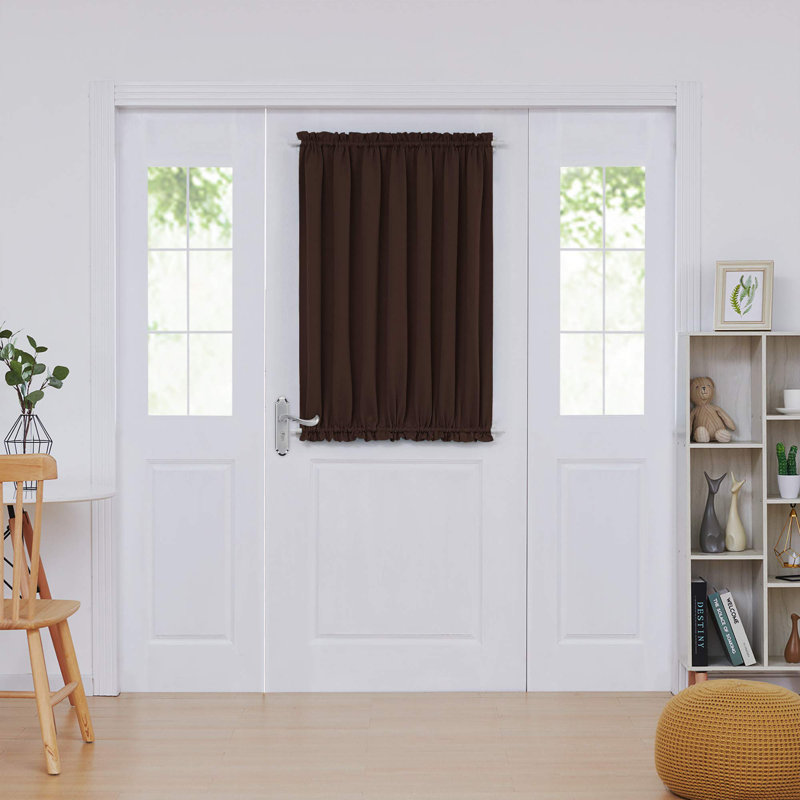 Penryn Room Darkening Curtain Single Panel, 54" W x 40" L, Chocolate