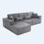 Canapé modulaire en forme de L 109 po avec assise profonde et méridienne gauche 109 po-1720795643