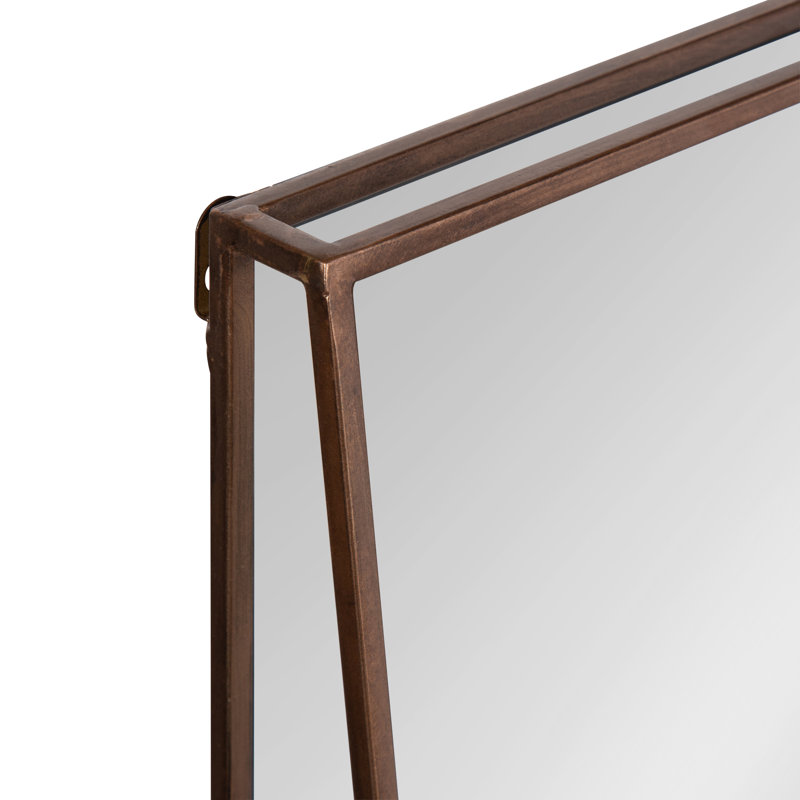 Miroir décoratif avec tablette Carlyssa, 24 po x 18 po, Bronze