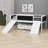 Loft Bed Wood Frame Featuring Two Built-in Storage Boxes, Perfect for Kids and Teens-362051164