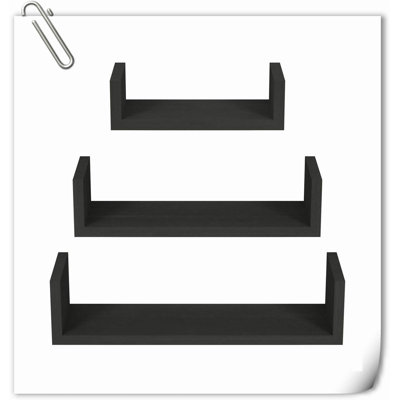 Chakera 3 Piece Wood Floating Shelf