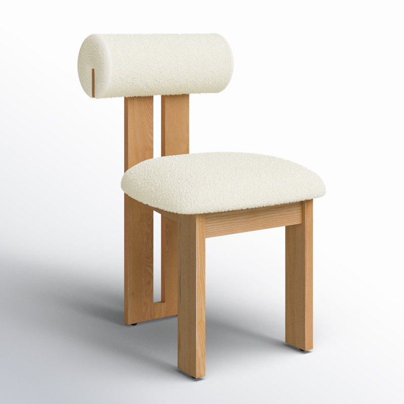 AllModern Dellar Boucle Upholstered Back Dining Chair & Reviews | Wayfair