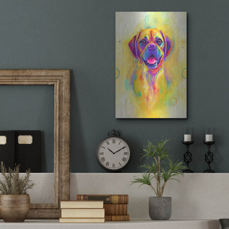«Pop Art Puggle» par Furbaby Affiliates, H 16 po x l 12 po