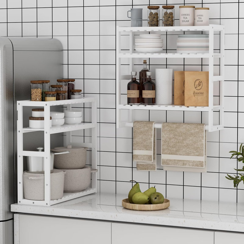 Rangement pour salle de bain Taffney, Blanc