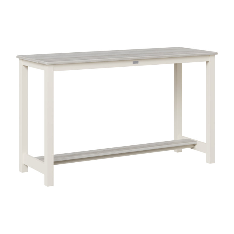 Table de balcon en aluminium Berlin Gardens, Coquillage, H 35,5 po x l 60 po x P 22 po