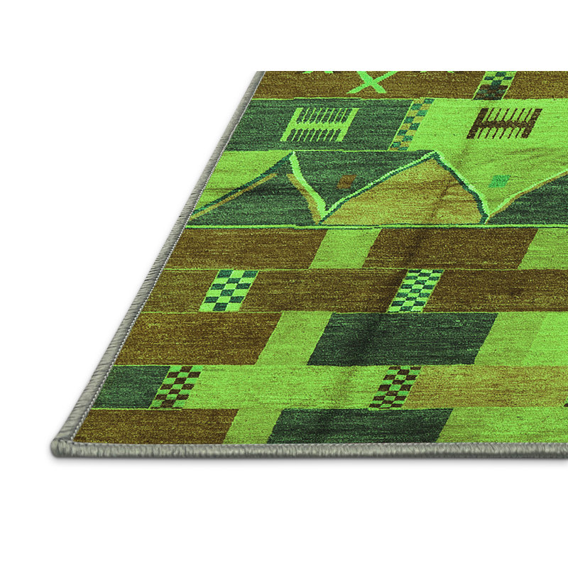 Ileene Washable Southwestern Indoor Rug, Rectangle 6' x 9'