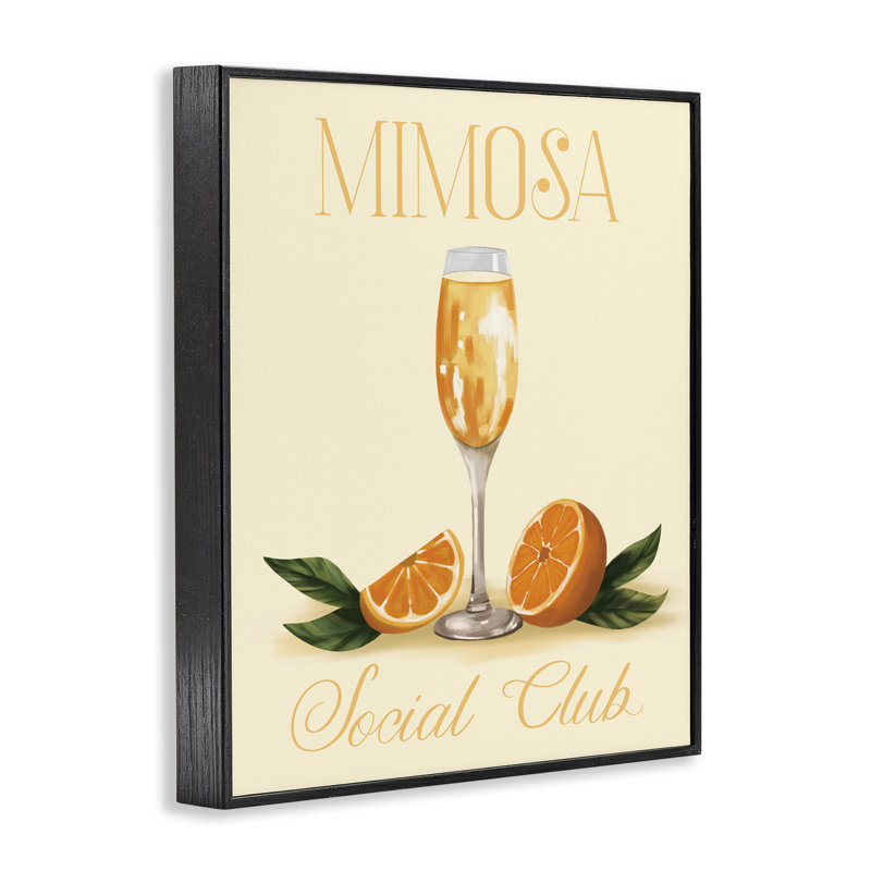 Mimosa Social Club, estampe numérique par Hey Bre! Creative Studio, Giclée encadrée noir minuit, H 14 po x l 11 po