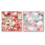 Seashell - motif tropical oasis - ensemble de 2 collages carrés abstraits-101859349-101859346
