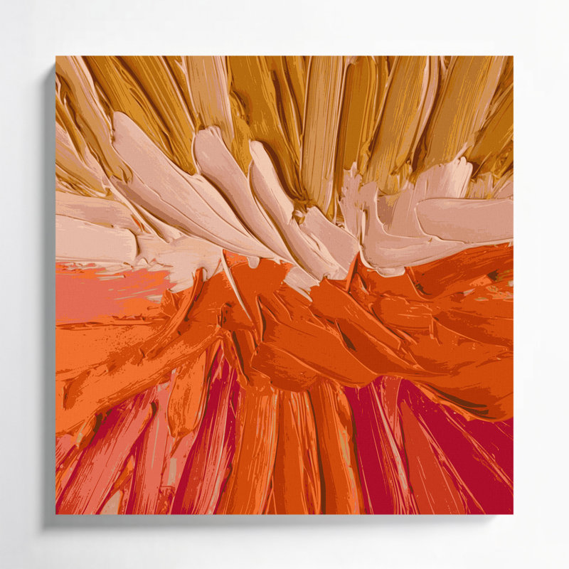 Neo Expressionism 34 Brown Canvas Wall Art, 12" H x 12" W