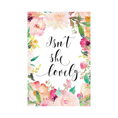 Isn't She Lovely II 1 Piece Painting on Canvas